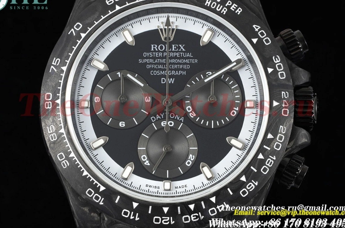 White 40mm Dial Daytona SA4130 DIW Carbon QF NY Black 1230